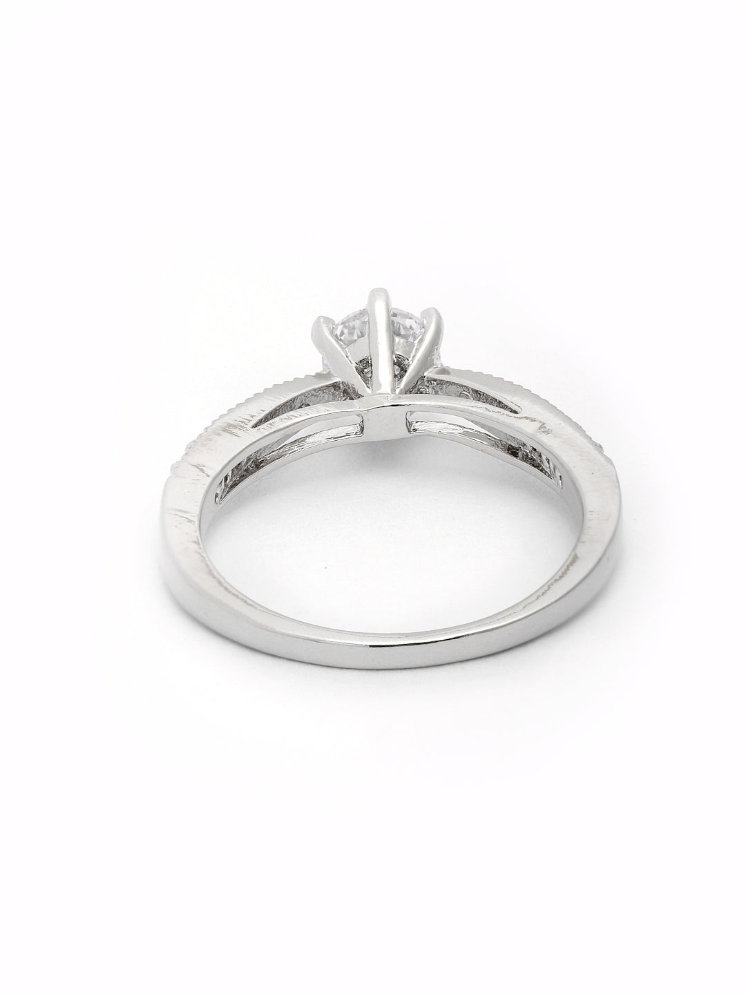 Designer White Stone Studded Flower Finger Ring – Amama